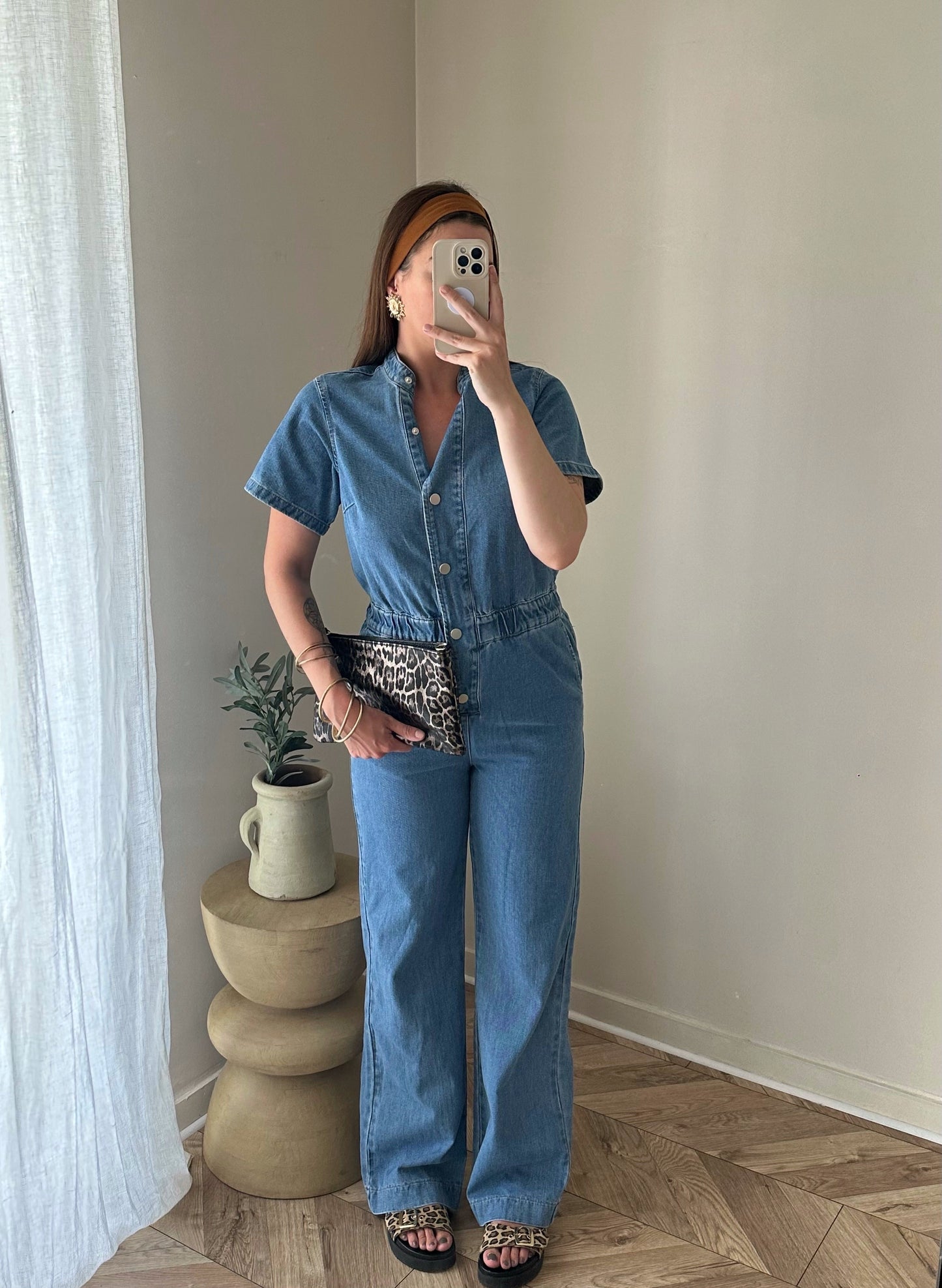 Combinaison coton bleu jeans LOLA