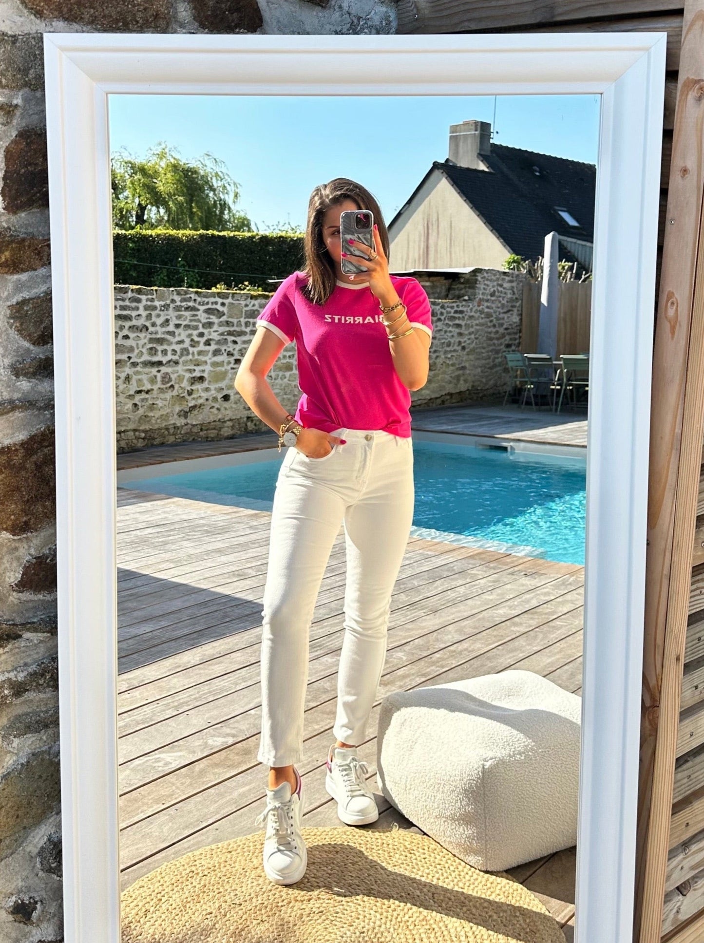 TEE shirt BIARRITZ rose ALBANE