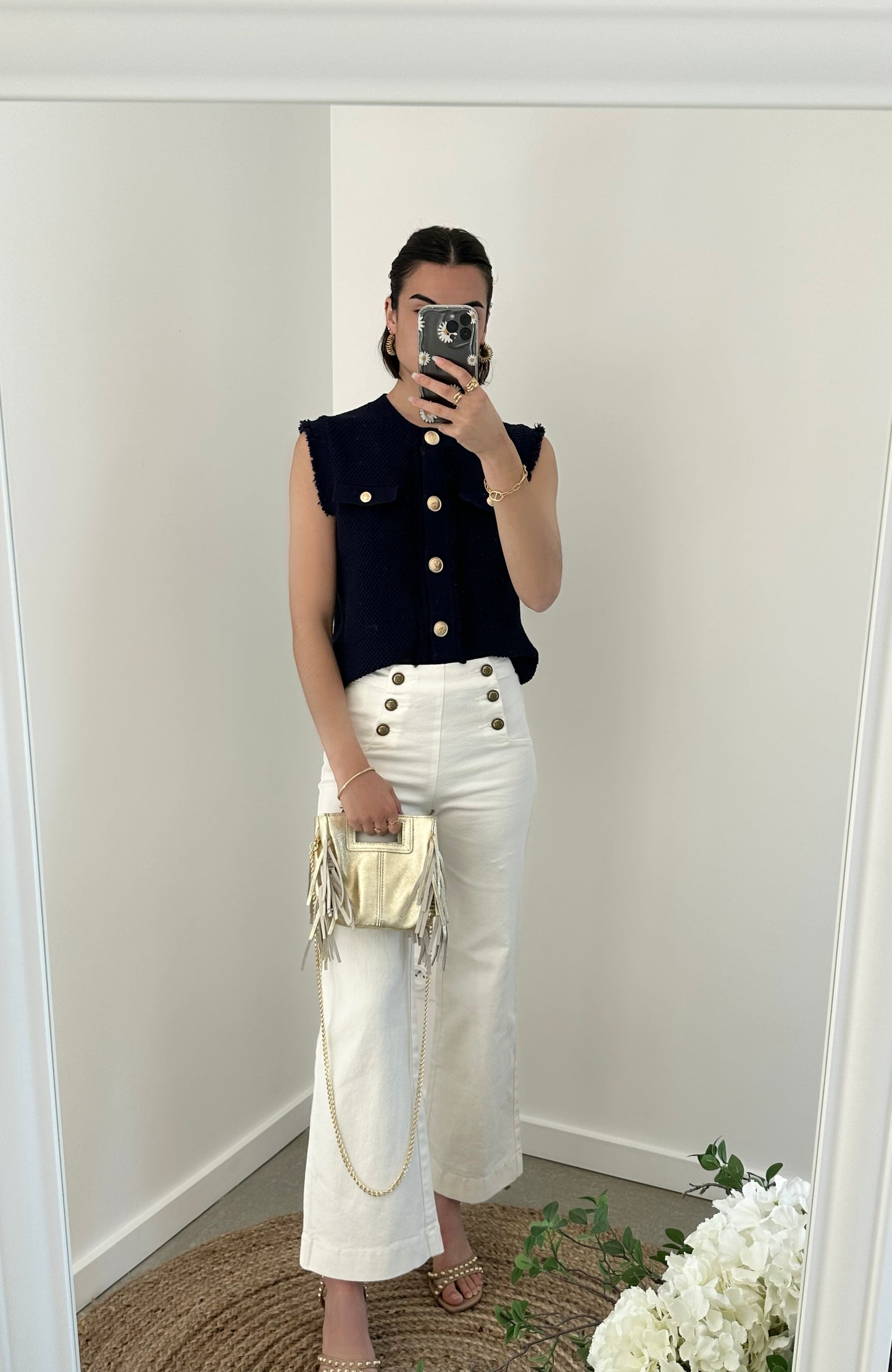 Gilet maille bleu marine ESMÉE