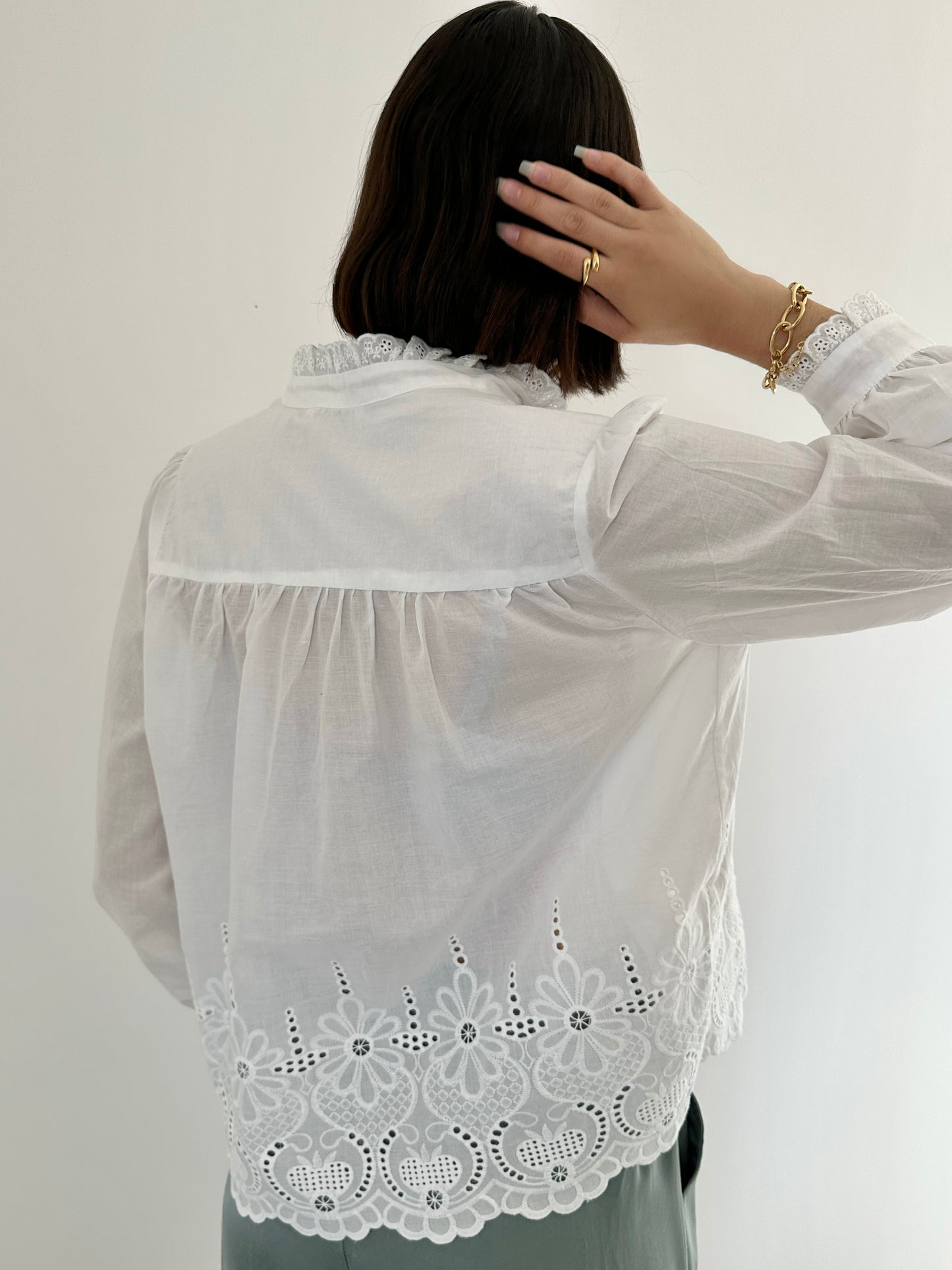 Chemise blanche broderie ELISE