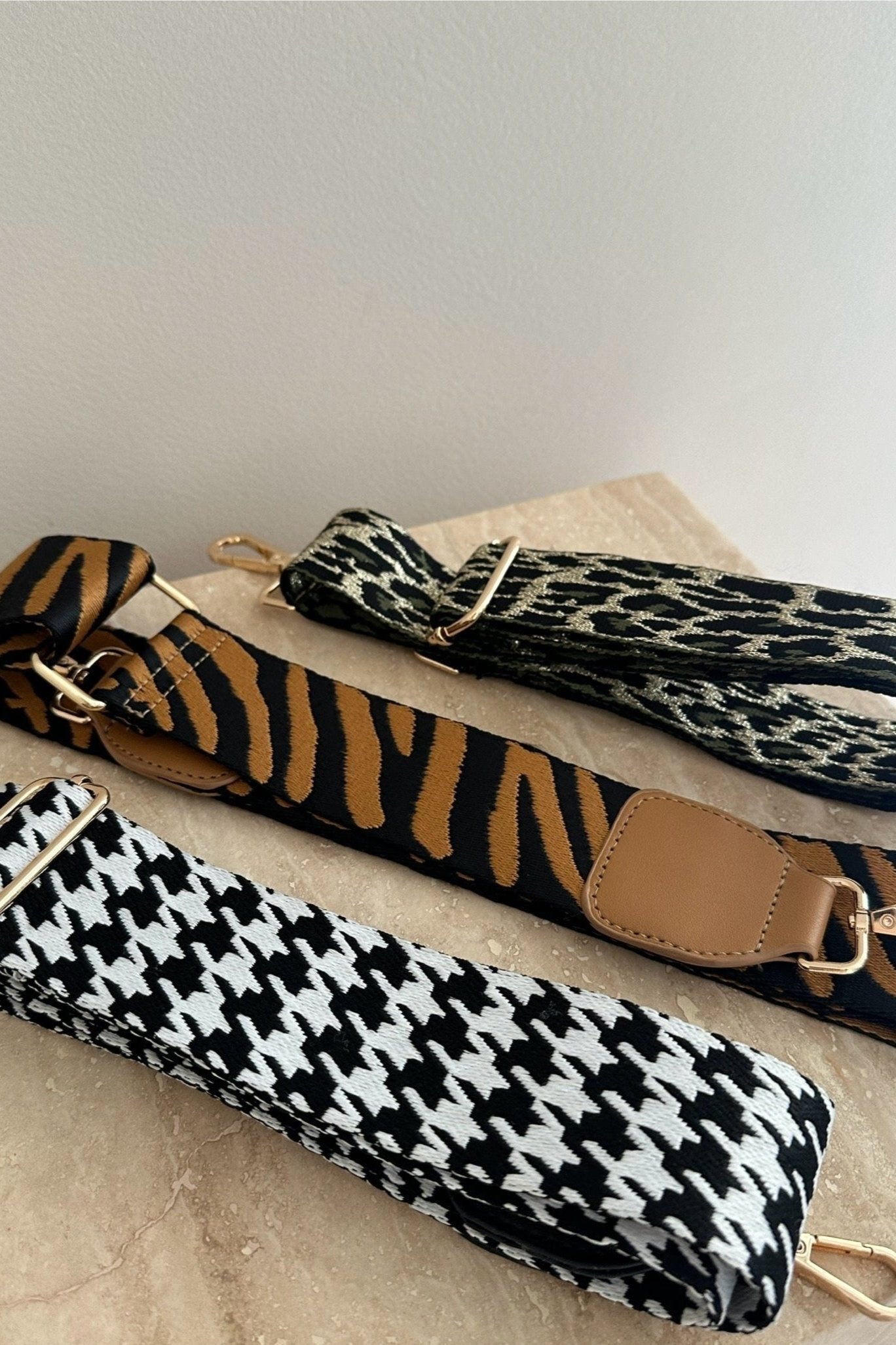 Bandoulière imprimée léopard kaki SUZIE
