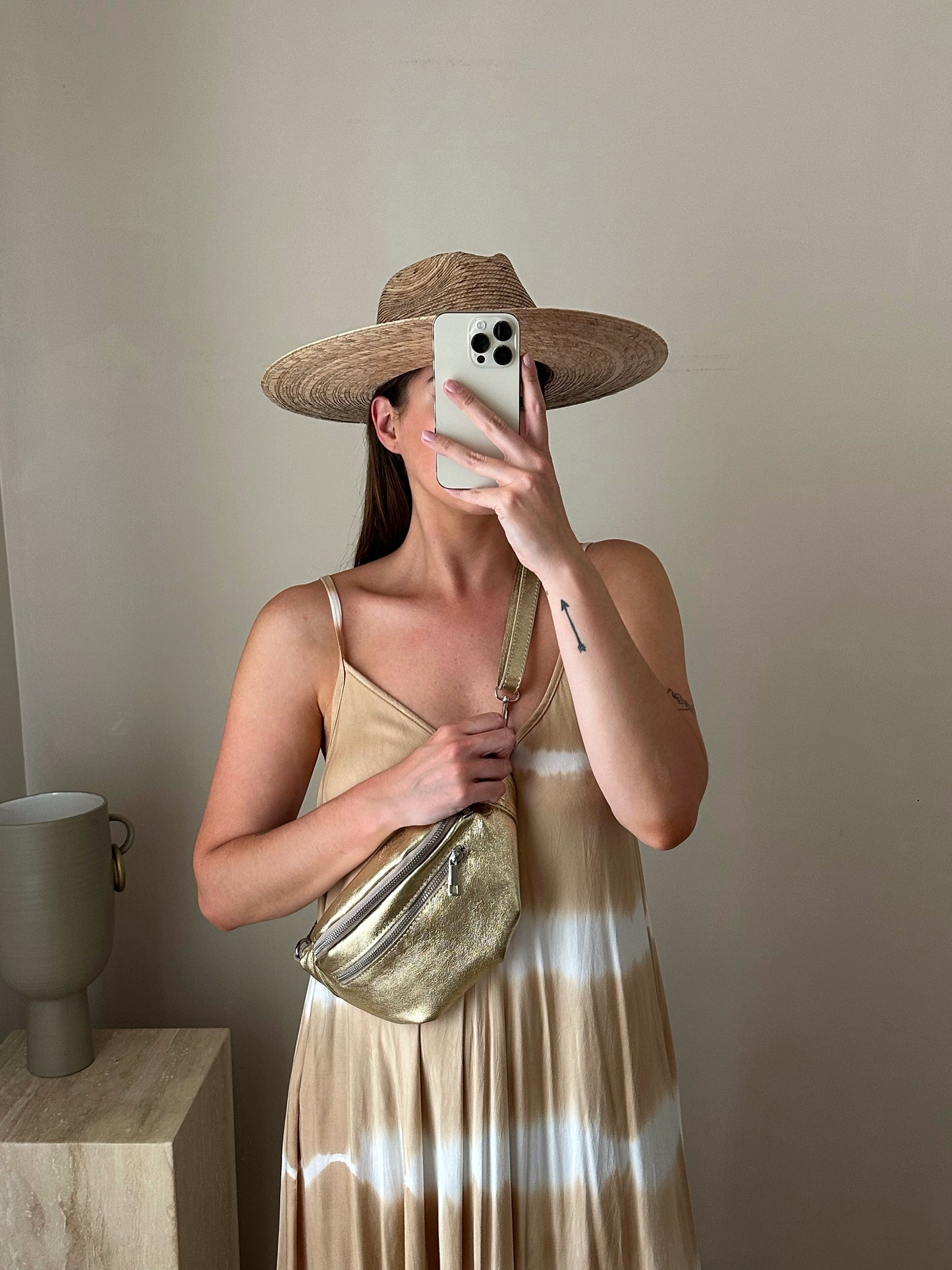 Robe tie and dye beige LOU