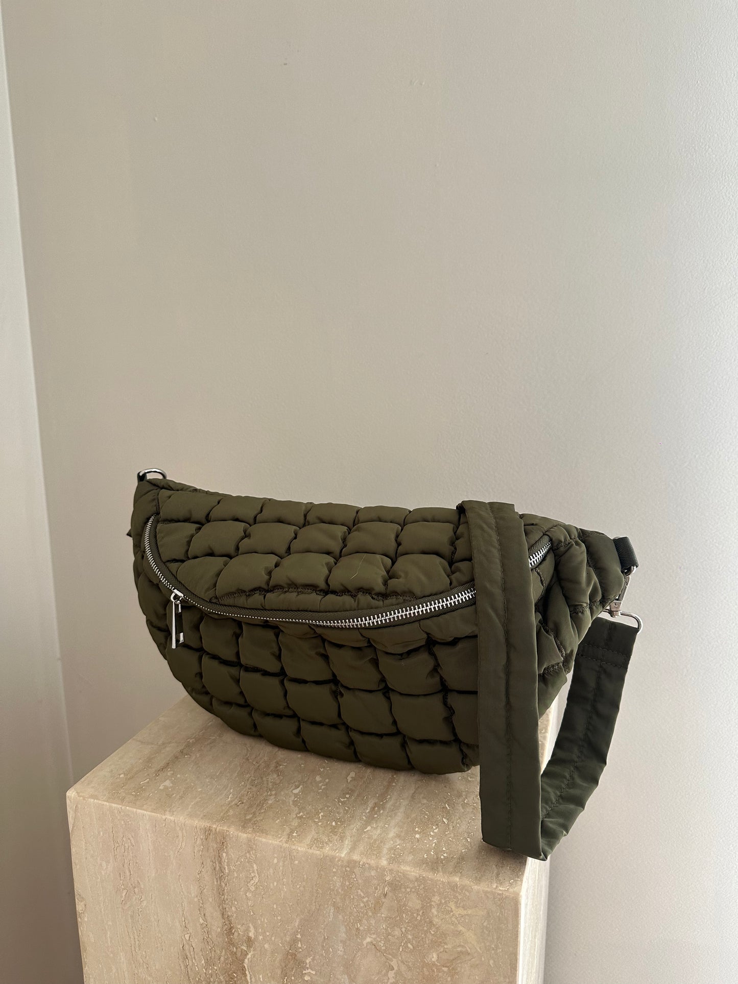 Sac matelassé kaki LUNA