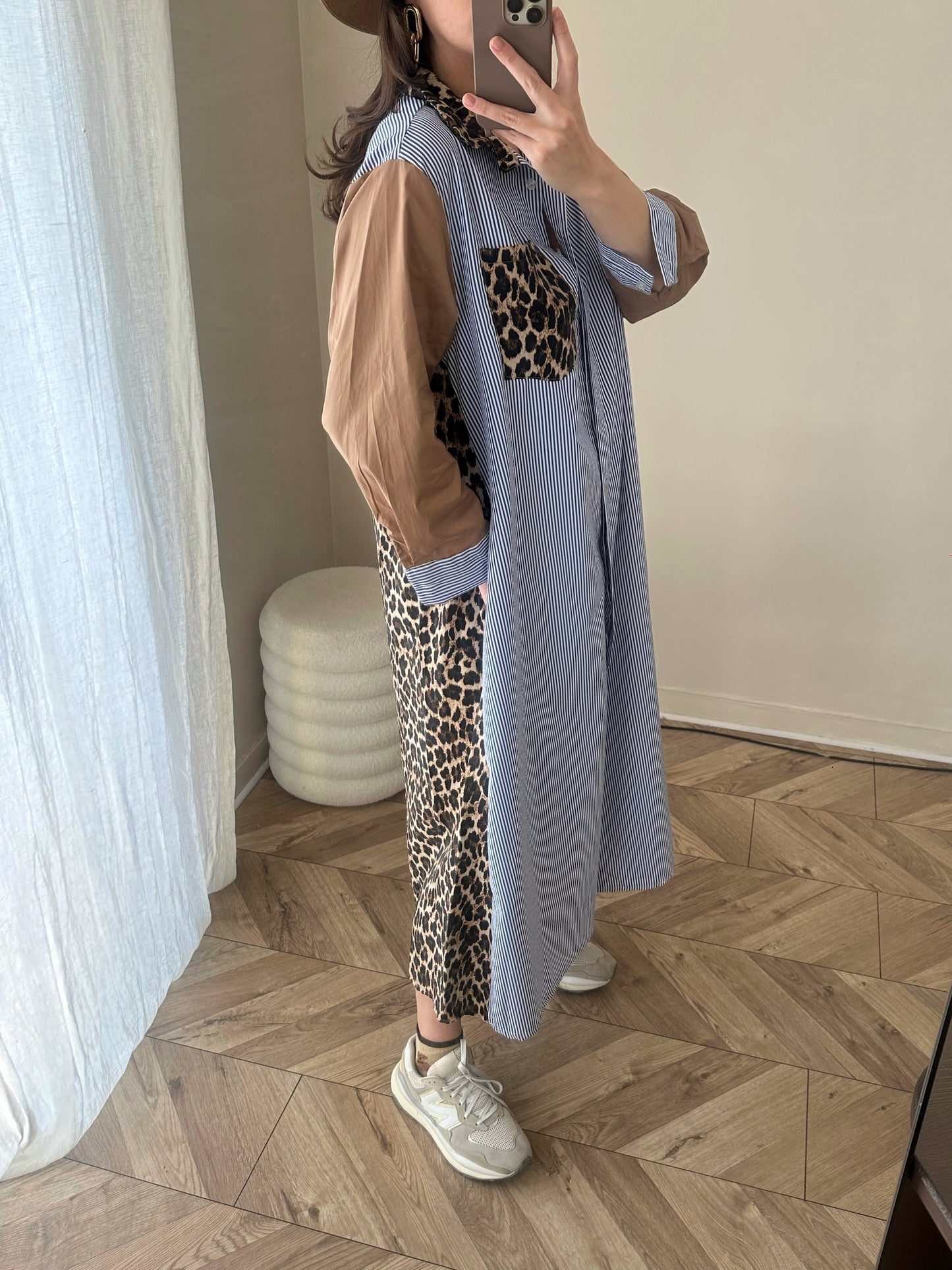 Robe rayée et léopard Stephie