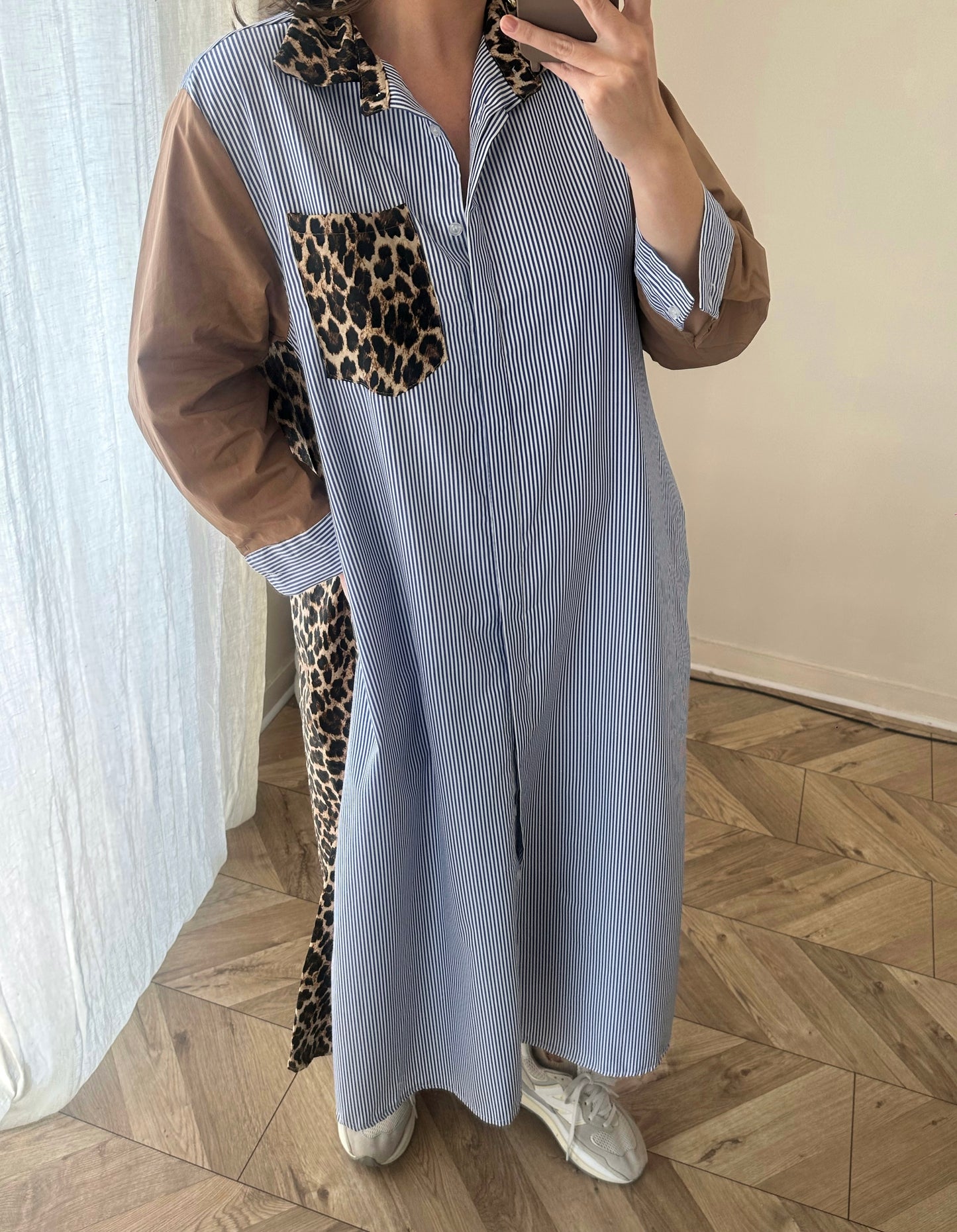 Robe rayée et léopard Stephie