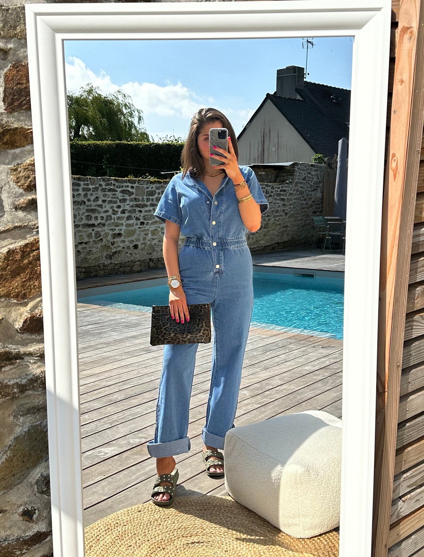 Combinaison coton bleu jeans LOLA