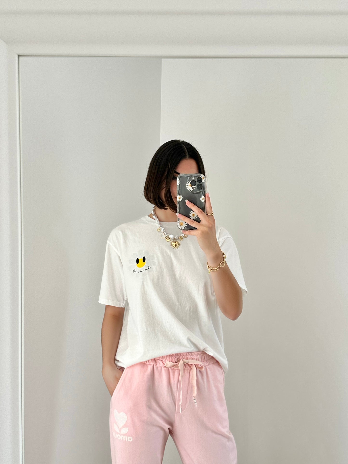 TEE shirt coupe large blanc ILEANA