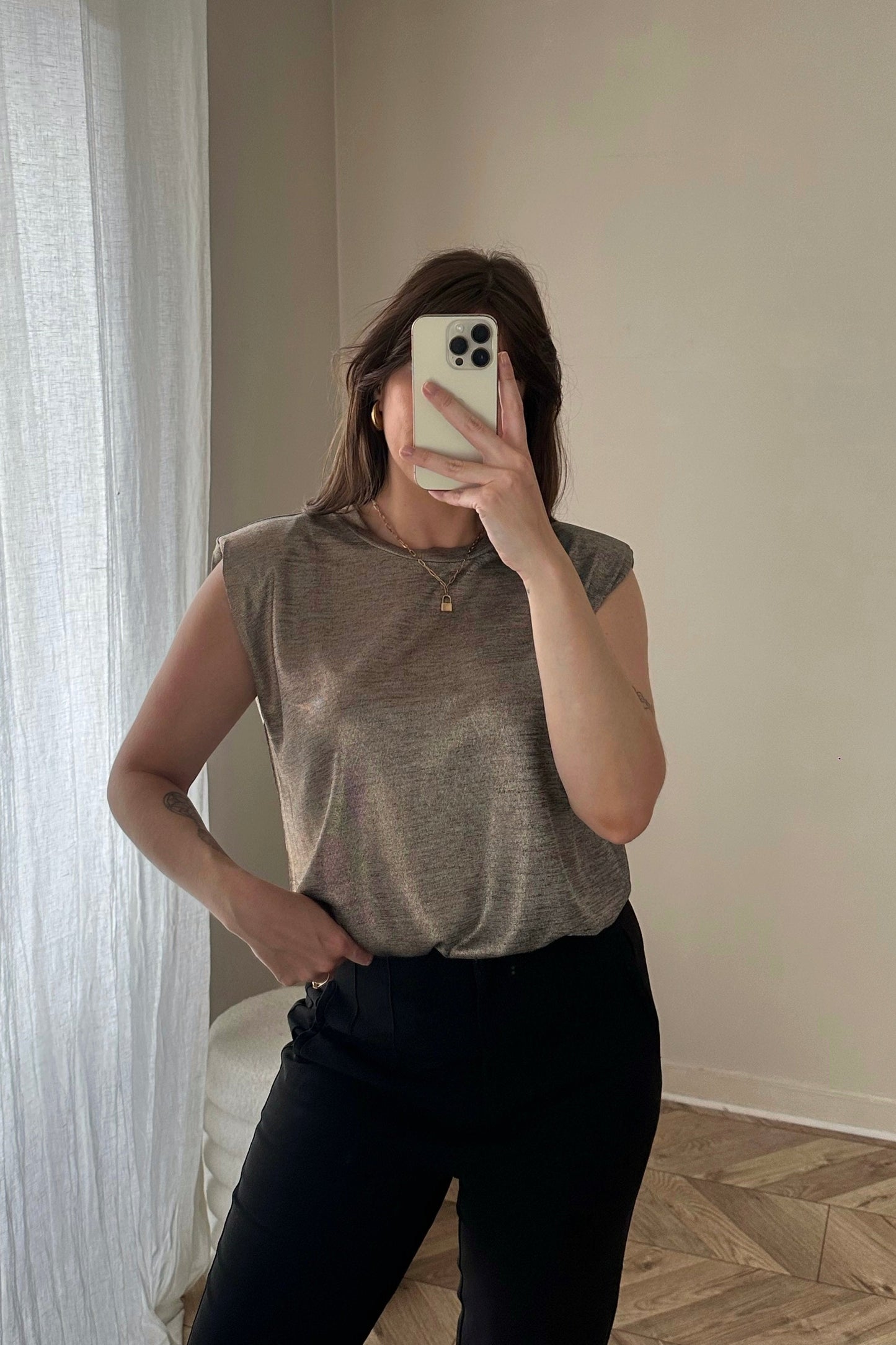 TEE shirt glitter bronze OPHÉLIE