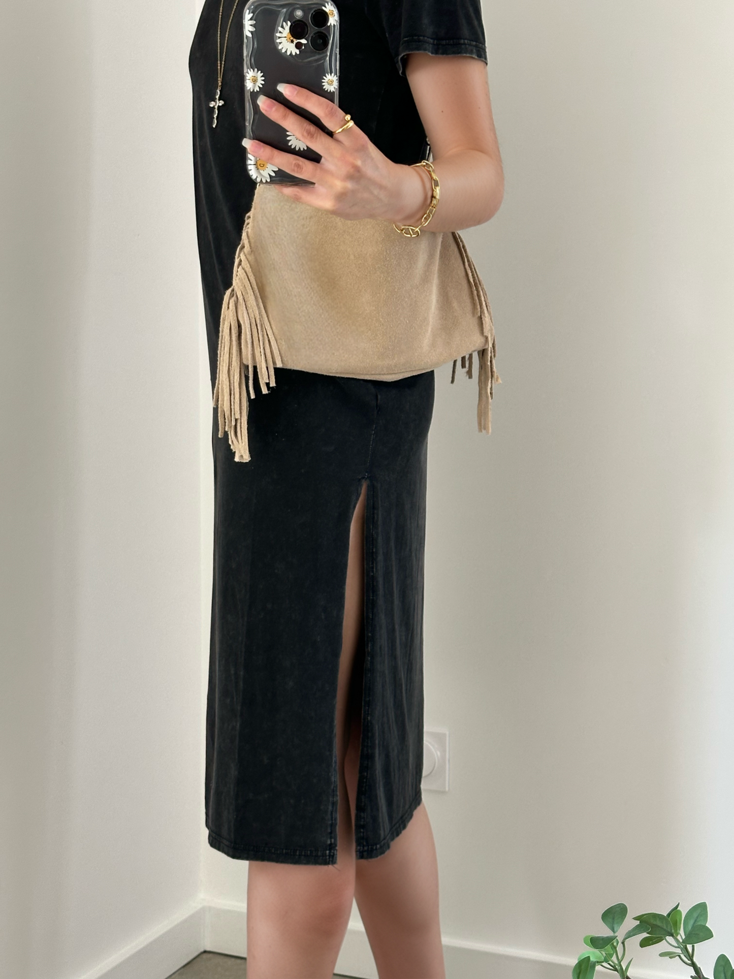 Robe longue noir NOELIE