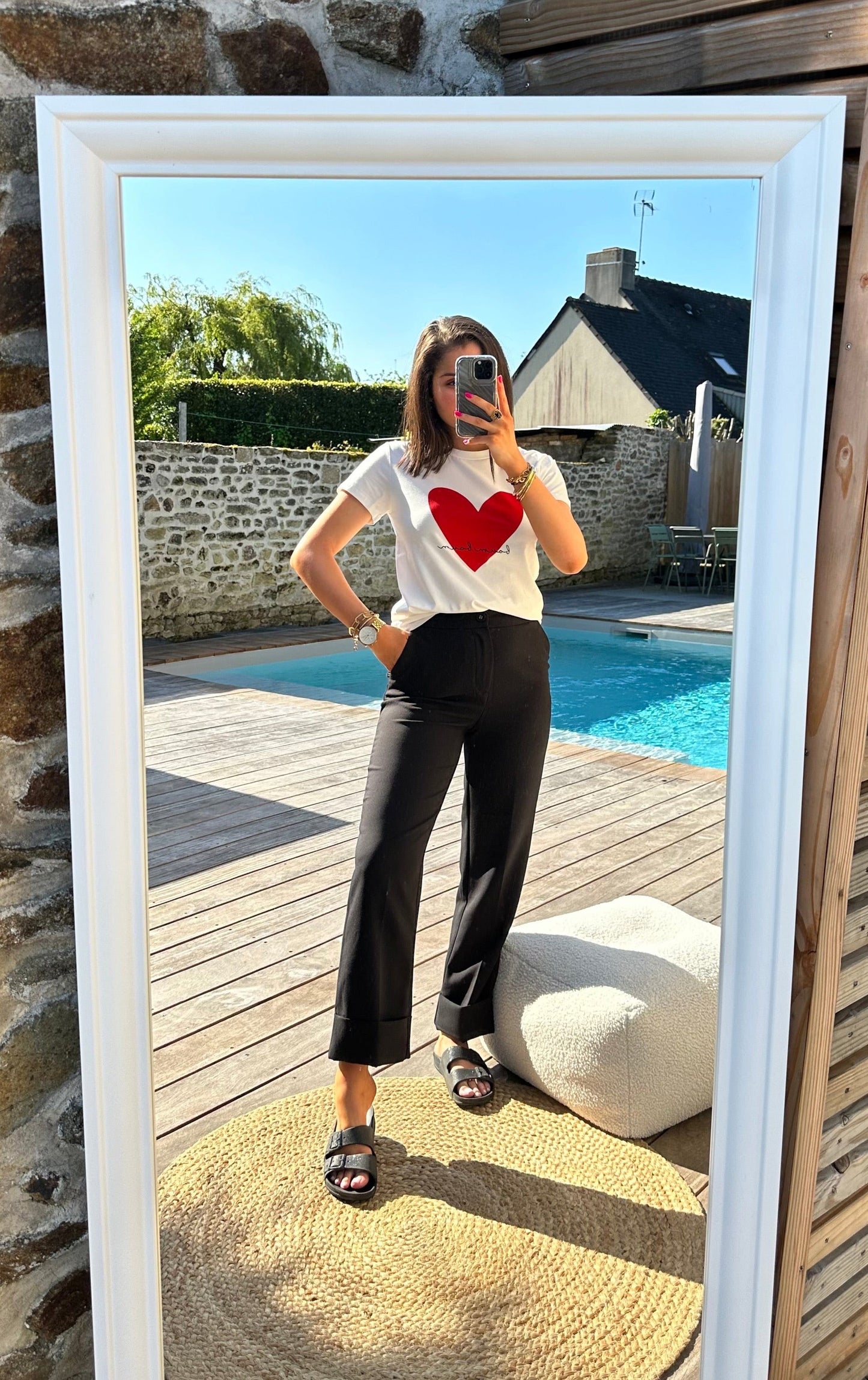 TEE shirt cœur rouge LOUISE
