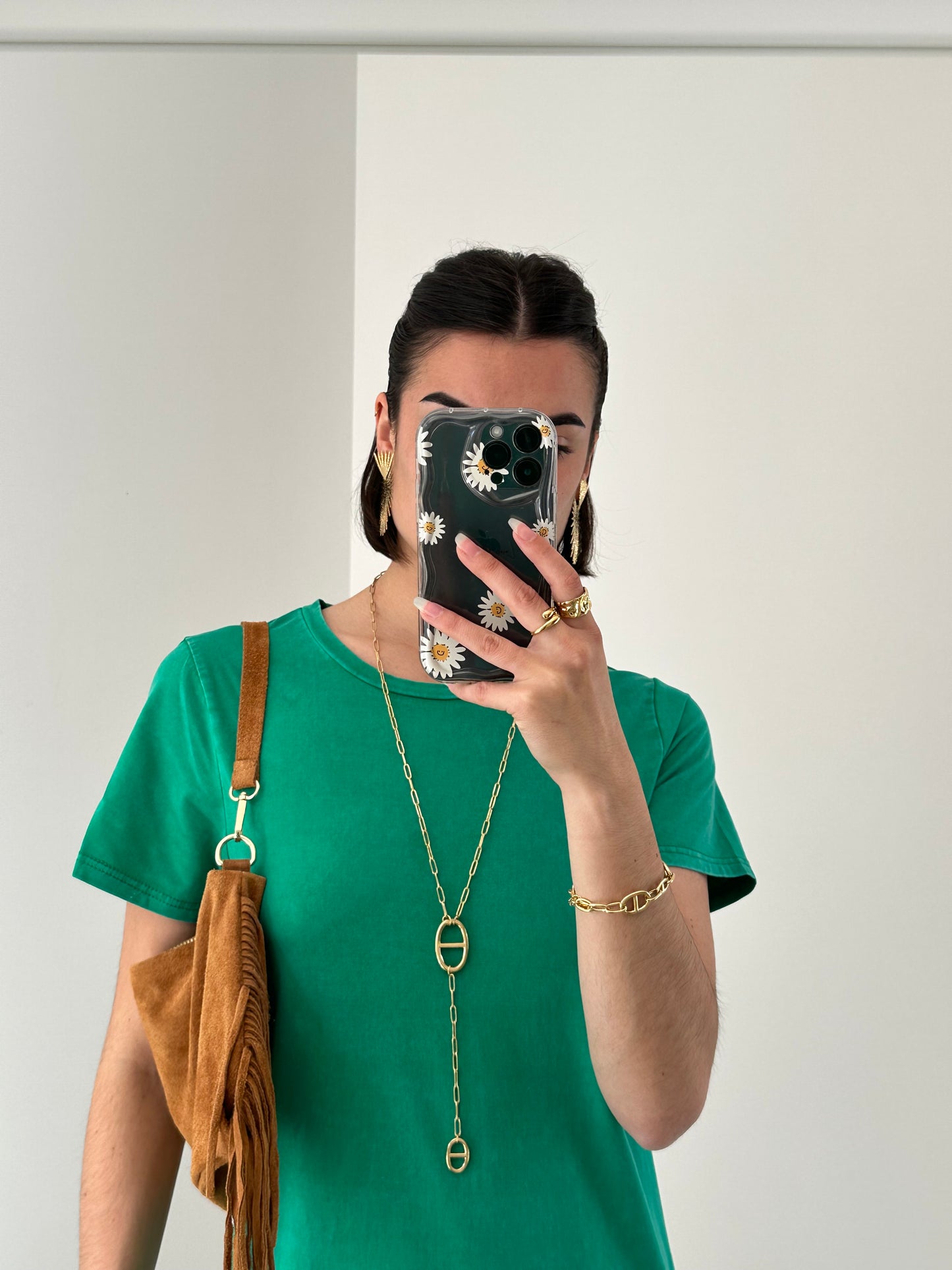 Robe longue verte NOELIE