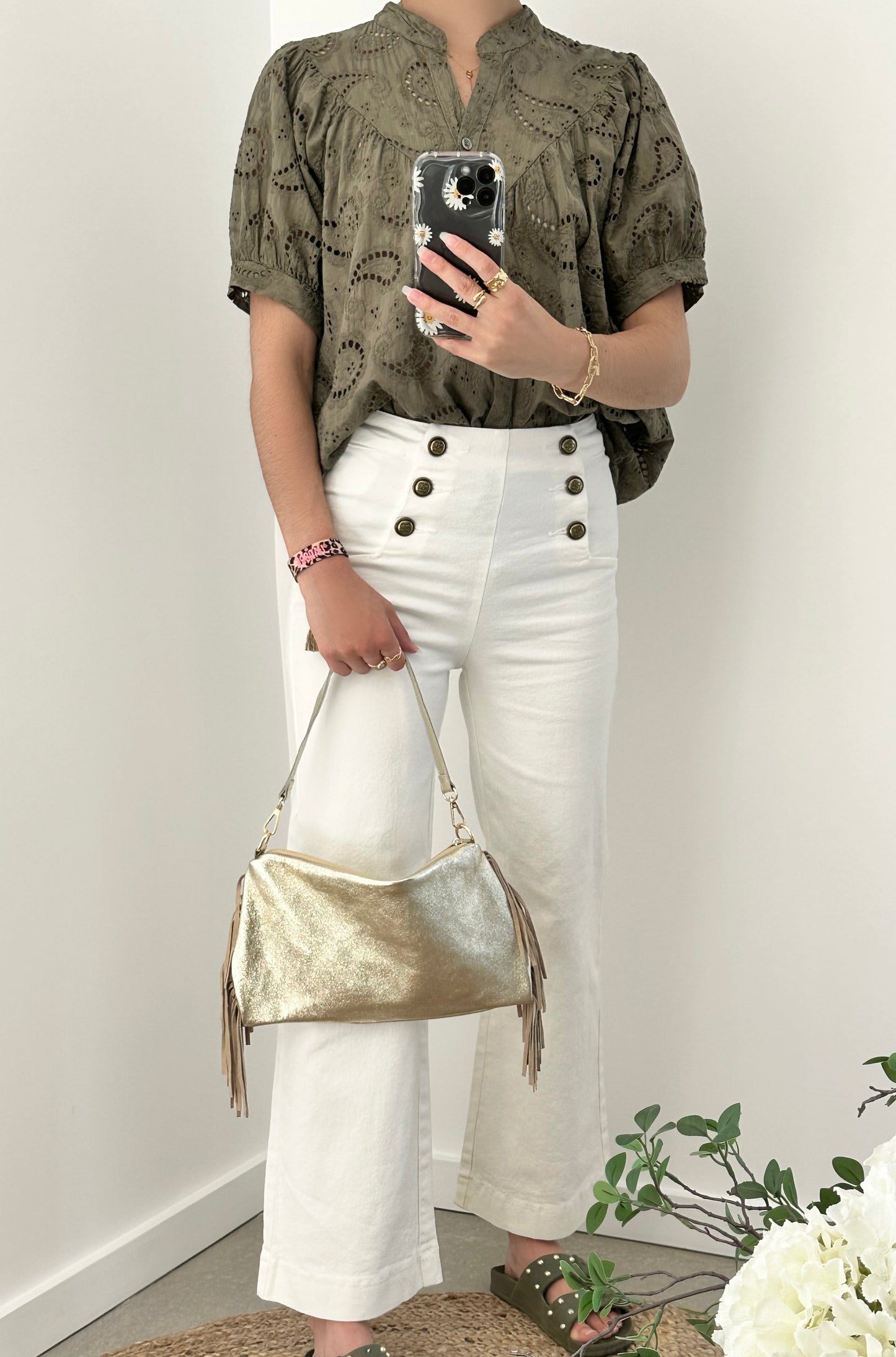 Pantalon à pont blanc IRIS