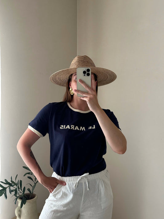 Tee shirt LE MARAIS bleu marine ALBANE