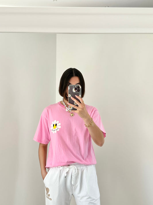 TEE shirt coupe large rose ILEANA
