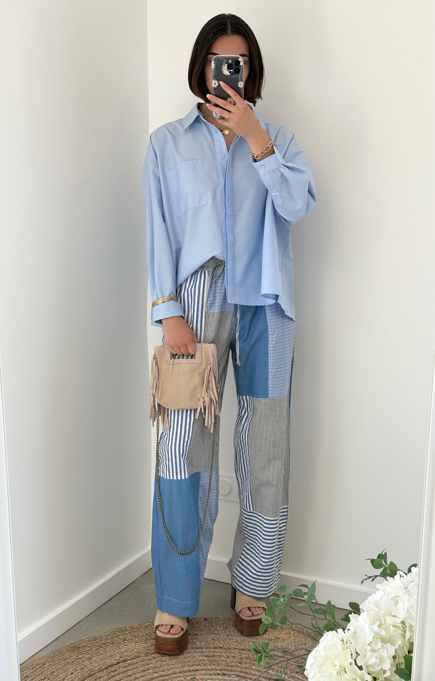 Pantalon large patchwork ARIA