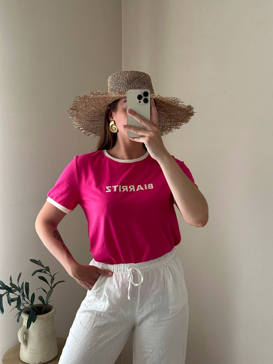 TEE shirt BIARRITZ rose ALBANE