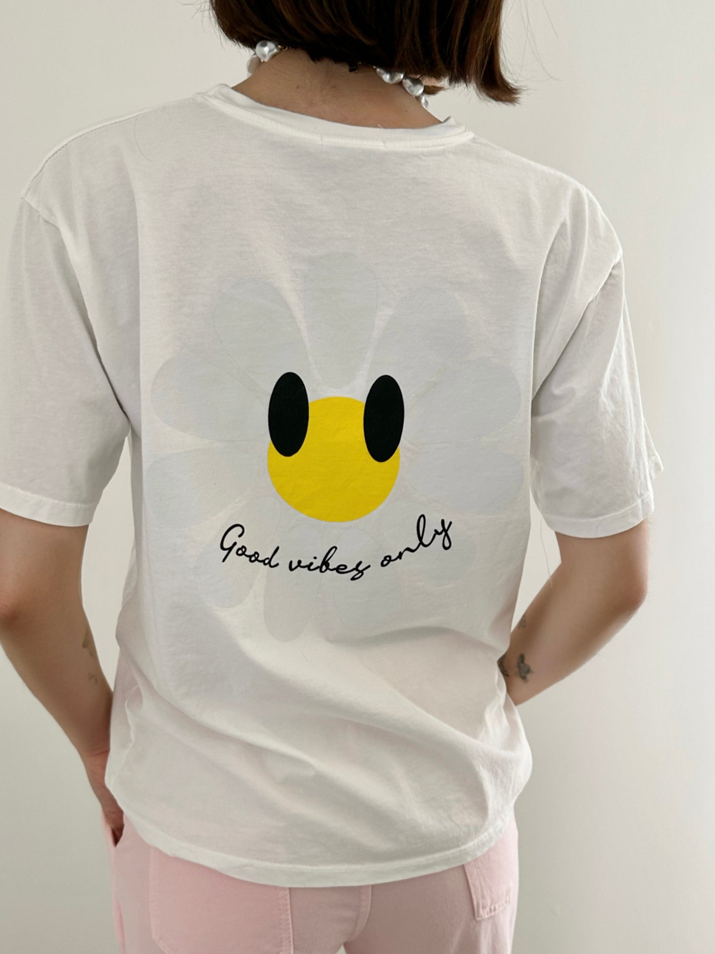 TEE shirt coupe large blanc ILEANA