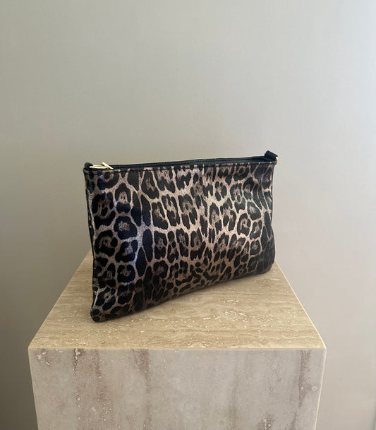 Pochette léopard argent LISA