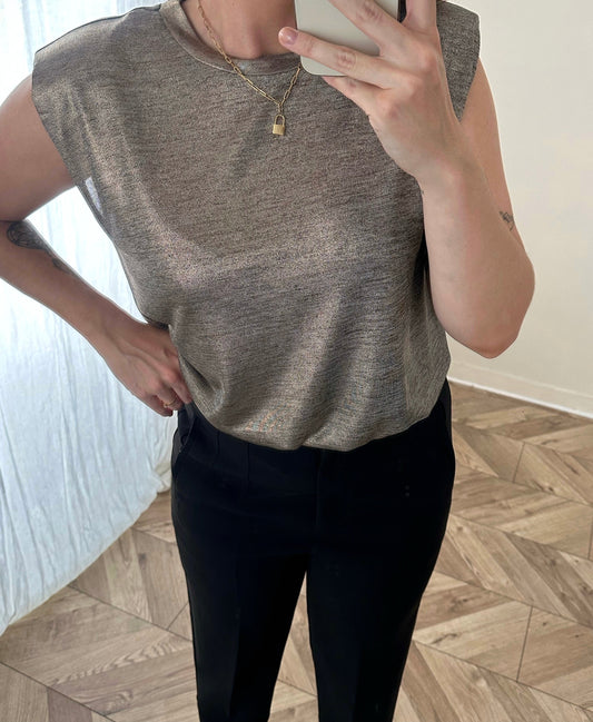 TEE shirt glitter bronze OPHÉLIE