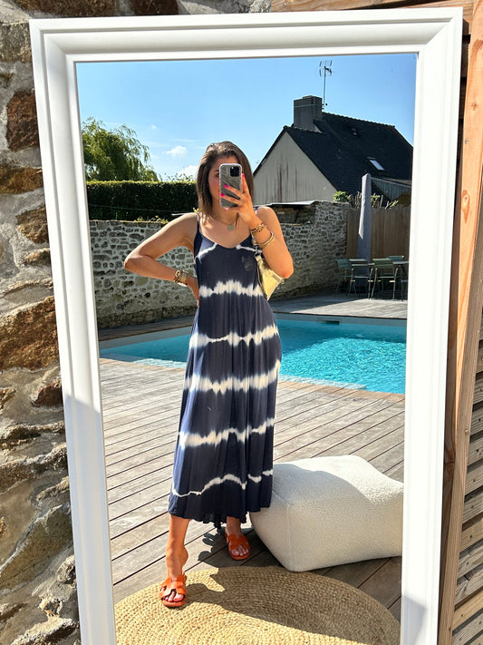 Robe tie and dye bleu marine LOU