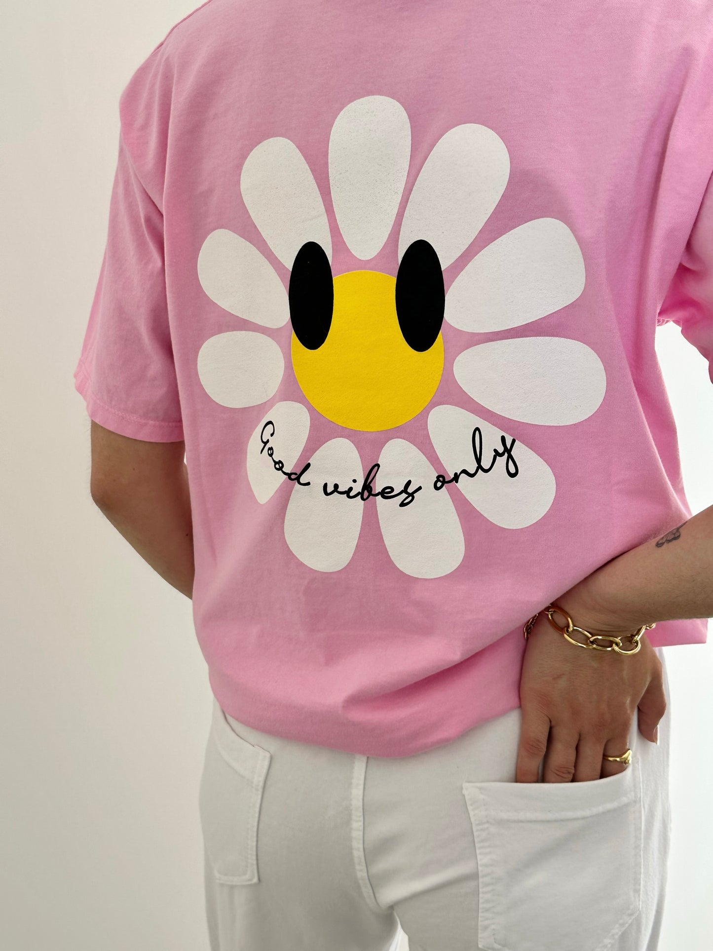 TEE shirt coupe large rose ILEANA