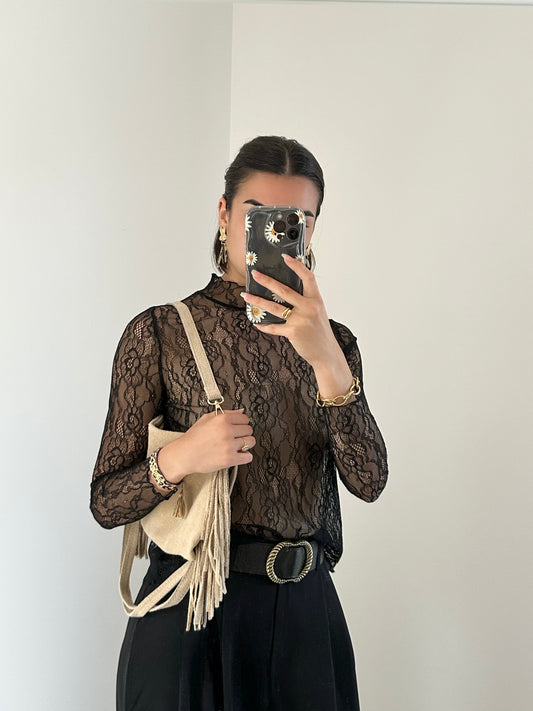 Haut dentelle noir ZOÉ