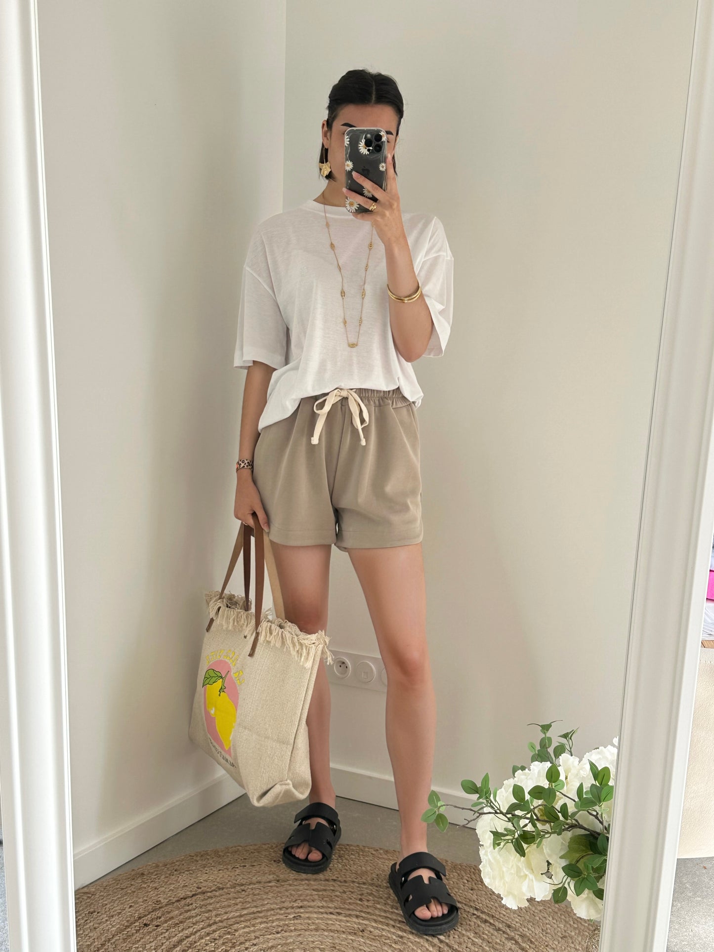 Short coton camel MAYA