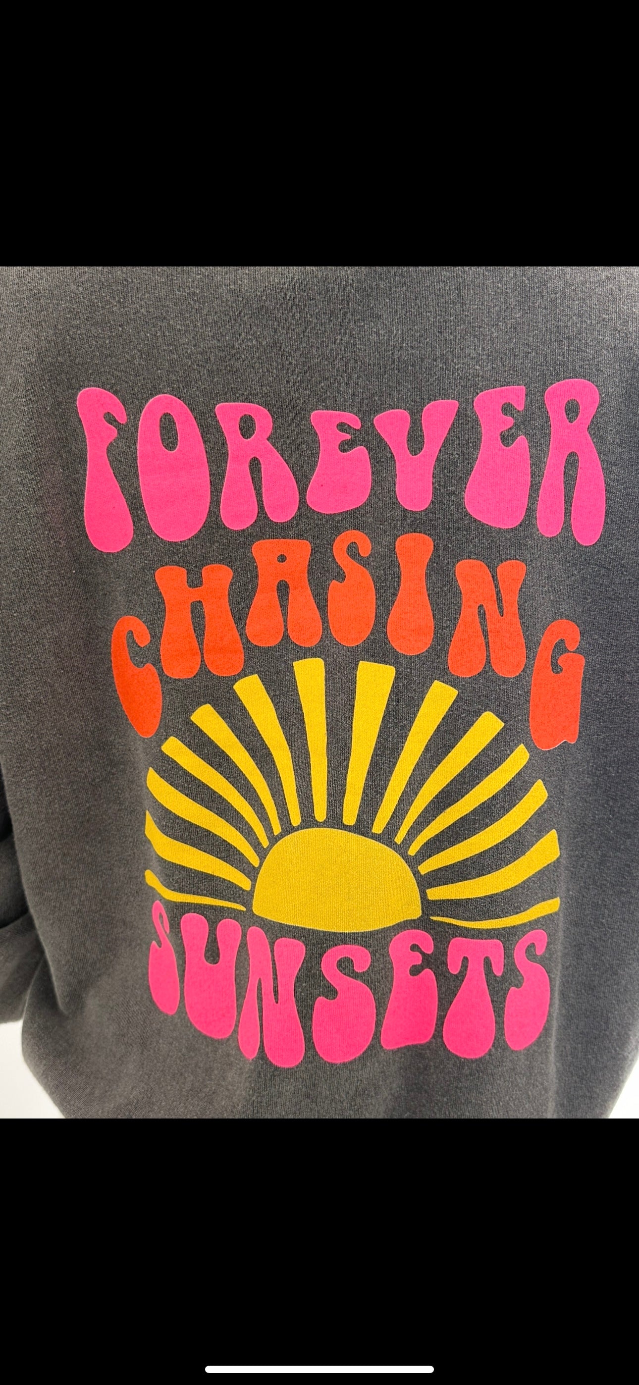 Sweat-shirt écriture fluo gris LOUNA