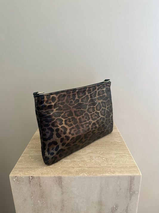 Pochette léopard kaki LISA