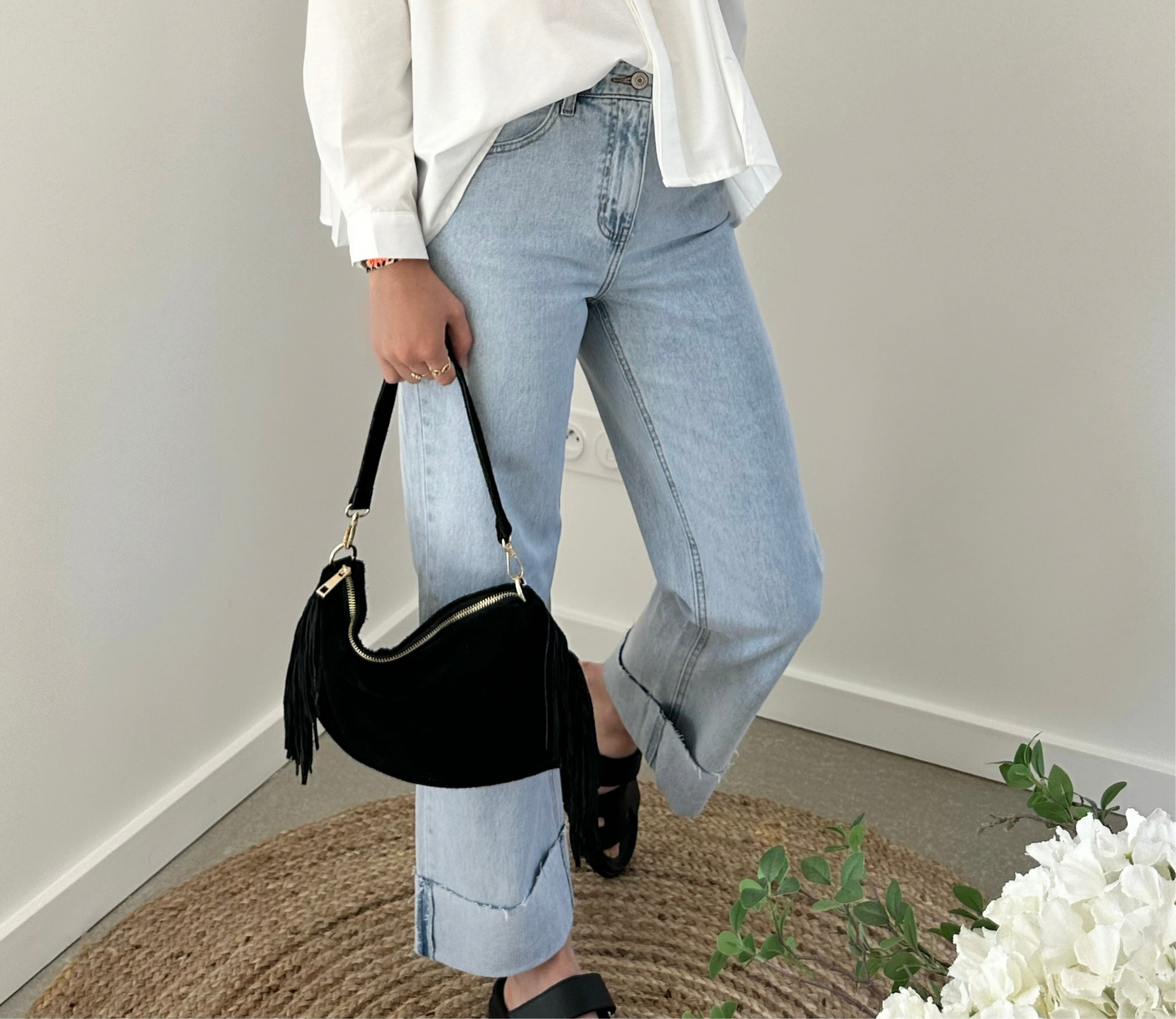 Jeans ourlet effrangé ASTRID