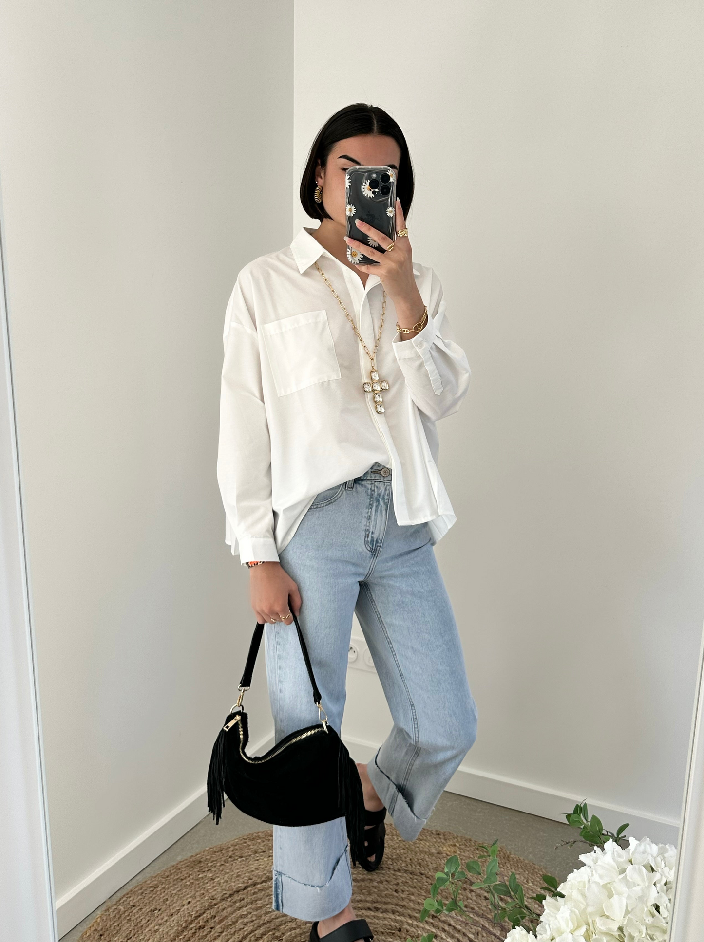 Jeans ourlet effrangé ASTRID