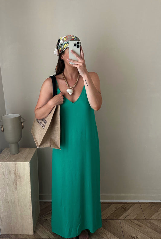 Robe fluide verte LILI